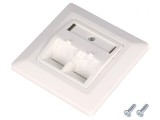 Soclu Keystone Carcasă Albă &icirc;n Perete, Logilink