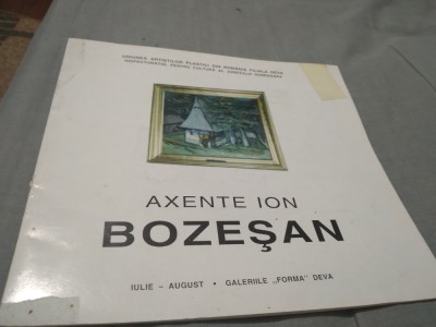 PLIANT/BROSURA BOZESAN ION AXENTE GALERIILE ARTA DEVA foto