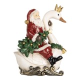 Cumpara ieftin Figurina Mos Craciun, Lebada polirasina multicolora 13x10x16 cm