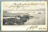 AD 664 C. P. VECHE -SOUVENIR DE COURFOU -PANORAME -FLOTTE ANGLAISE-1903?- BRAILA, Circulata, Franta, Printata