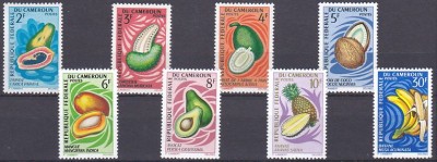 DB1 Camerun 1967 Fructe 8 v. MNH lipseste prima val. foto