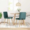 VidaXL Scaune de bucătărie, 2 buc., verde &icirc;nchis, material textil
