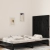 Tablie Pat Lemn Masiv Pin Negru 95.5cm Montare Perete Sprijin Excelent Dormitor