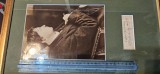 George Enescu - fotografie epoca de mari dimensiuni + INSEMNARE OLOGRAFA , cu adresa maestrului din Paris