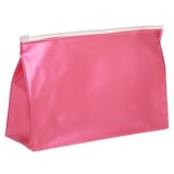 Portfard Fucsia Perlat cu Fermoar Transparent, 25x8x15.5 cm, CMCLASS