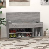 Cumpara ieftin Bancă pentru pantofi gri sonoma 105x30x45 cm lemn prelucrat