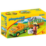 Set de Constructie Playmobil Masina Zoo cu Rinocer - 1.2.3