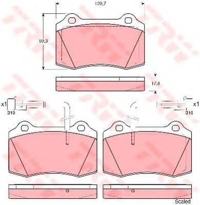 Set placute frana,frana disc ALFA ROMEO GTV (916C_) (1994 - 2005) TRW GDB1392