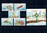 Cambodge 1983 - Jocurile Olimpice de iarna, sport, serie si colita neuzata