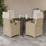VidaXL Set mobilier de grădină cu perne, 5 piese, bej, poliratan