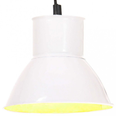 vidaXL Lampă suspendată, 25 W, alb, rotund, 17 cm E27 foto