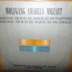 Wolfgang Amadeus Mozart -simfonia Nr. 35 si Nr. 38 in RE Major -Vinil