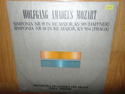 Wolfgang Amadeus Mozart -simfonia Nr. 35 si Nr. 38 in RE Major -Vinil foto