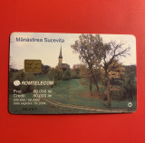 Cartela telefonică de colecție Mănăstirea Sucevita-Mănăstirea Plopis