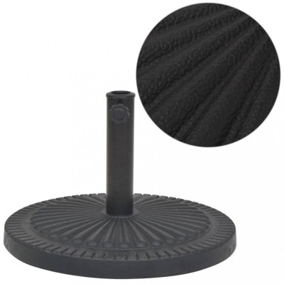 Suport umbrelă de soare, rășină, rotund, negru, 14 kg foto