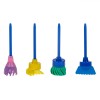 Set 4 Pensule Pictura Copii Multicolor cu Suport, Plastic Durabil, Acuarele, Tempera, Vopsele de Degete