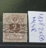 TS21 - Timbre serie Belgia 1882 Mi48, Stampilat