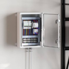 vidaXL Cabinet de Control Gri 35 x 19.5 x 50 cm Plastic ABS