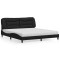 vidaXL Pat cu saltea, Hvar, negru, 180x200 cm, piele ecologică 3208738