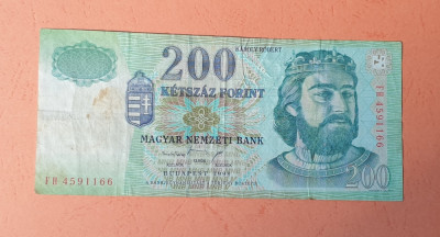 200 Forint 1998 - Bancnota veche Ungaria foto