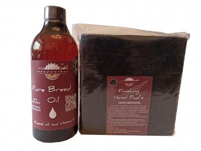 Prep&amp;#039;N&amp;#039;Shine-Pure Breed Oil &amp;amp; Hand Pad&amp;rsquo;s Hard Abrasive negru, 500 ml foto