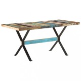 VidaXL Masă de bucătărie, 160x80x76 cm, lemn masiv reciclat