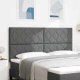 VidaXL Tăblie din Țesătură Geometric Manual Gri &icirc;nchis 180 cm țesătură