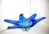 Murano: Fructiera mare centerpiece, cristal sommerso 3 straturi, suflata manual