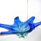 Murano: Fructiera mare centerpiece, cristal sommerso 3 straturi, suflata manual