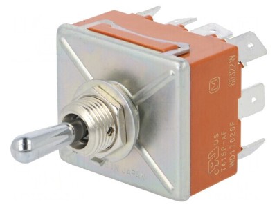 Comutator Basculant 4P3T ON-OFF-ON 15A/250VAC foto