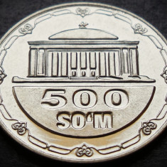 Moneda exotica 500 SOM - UZBEKISTAN, anul 2018 *cod 1056 = UNC