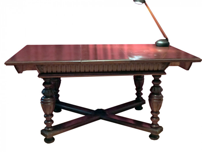 ALTDEUTSCHER Tisch - Masa veche Extensibila din lemn masiv , fara cari