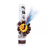 Cumpara ieftin Lumanare Traditionala de Botez cu Spice de Grau si Panglica cu Motive Traditionale - LB05