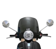 Parbriz mediu fumuriu inchis &ldquo;New Design&rdquo; Vespa LX 50-125-150cc &ndash; prinderi parbriz negre