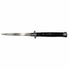 Briceag automat, Italian Blade, Stiletto, otel inoxidabil, negru, 33 cm