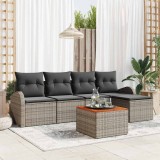 VidaXL Set Canapea de Grădină 6 pcs Gri Mediu