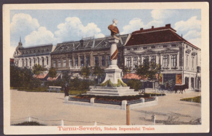 3179 - TURNU SEVERIN, Park, Statue, Romania - old postcard - unused