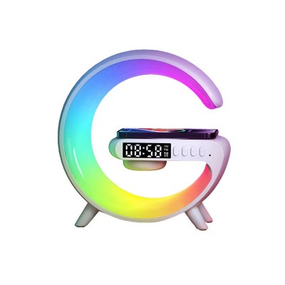 Lampa Smart LED RGB si difuzor cu Bluetooth, incarcator wireless foto