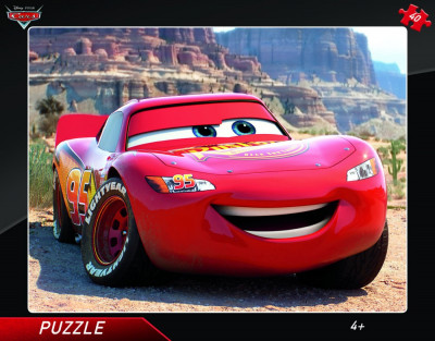 Puzzle cu rama - Fulger McQueen PlayLearn Toys foto
