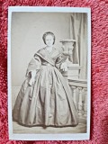 Fotografie tip CDV, femeie sfarsit de secol XIX