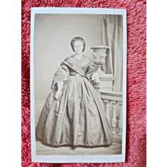 Fotografie tip CDV, femeie sfarsit de secol XIX