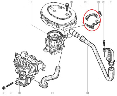 Clema fixare furtun Turbo Renault R19, Megane, Kangoo, curea fixare originala 7700271915 Kft Auto foto