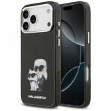 Husa MagSafe pentru Apple iPhone 17 Pro Max, Karl Lagerfeld, IML Aquarelle Logo Karl &amp; Choupette, Neagra