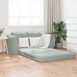 VidaXL Canapea Pat 2 &icirc;n 1 Gri Deschis 148x71x83 cm Catifea