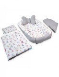 Set 5 piese Baby Nest din Bumbac, curcubeu