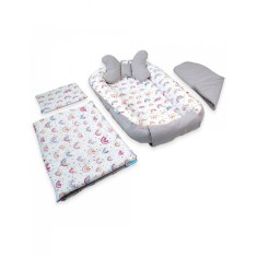 Set 5 piese Baby Nest din Bumbac, curcubeu