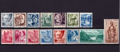 ✅ ( S36 )Germania 1947 -Emisiunile Aliatilor -Zona franceza -Rheiland/Pfalz &quot; Personalitati/vederi&quot; ,serie Mi. 1/15 , MH - mici sarniere