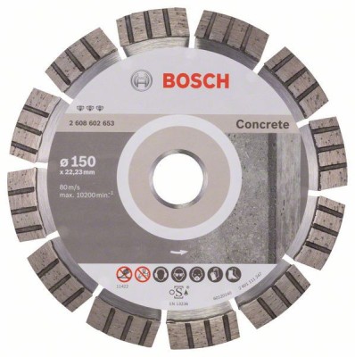 Bosch Disc diamantat Best for Concrete 150x22.23x2.4x12mm ProAdvanced PowerfulTools foto