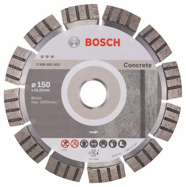 Bosch Disc diamantat Best for Concrete 150x22.23x2.4x12mm ProAdvanced PowerfulTools