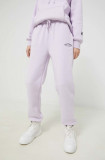 Juicy Couture pantaloni de trening Wendy femei, culoarea violet, cu imprimeu